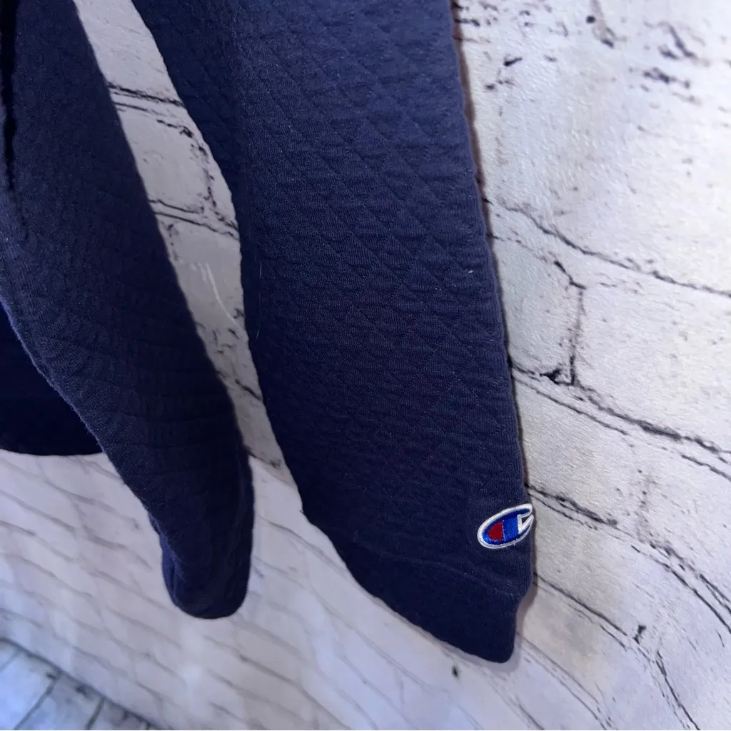 Penn State Champion‎ Quilted Navy Blue Embroidered Sweatshirt Size Large - Image 4