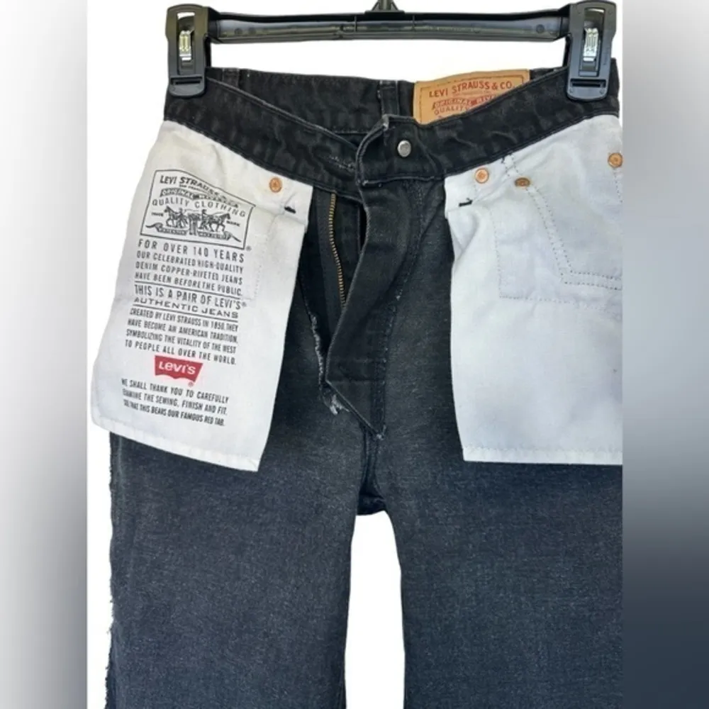 VTG Levi’s 512 Jeans Red Tab Black Slim Fit Taper Leg 3 Short U.S.A. 24” Woman’s - Image 8