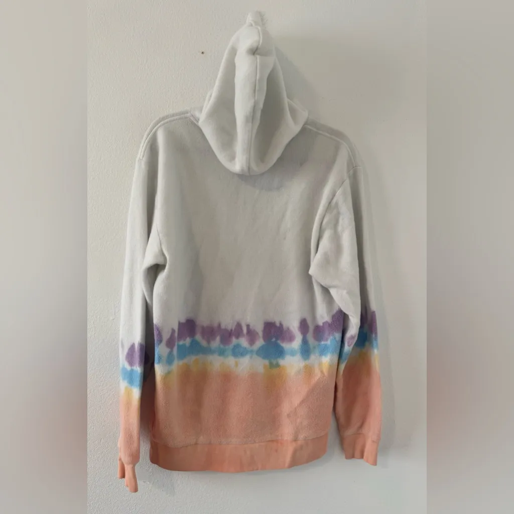 FEAT super soft cozy fleece coral reef BlanketBlend Hoodie tie dye Size Large - Image 2