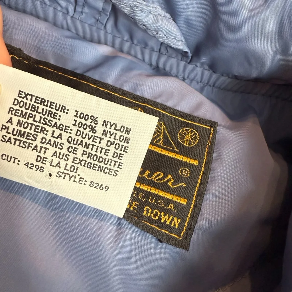 Vintage Eddie Bauer Women’s Size M Down Puffer Vest Slate Blue Outdoor Layer 90s - Image 5