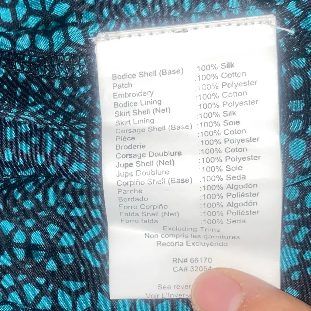 NWT-Anthropologie Niki Mahajan Black Teal Embroidered Tamula Dress SZ 6 - Image 12