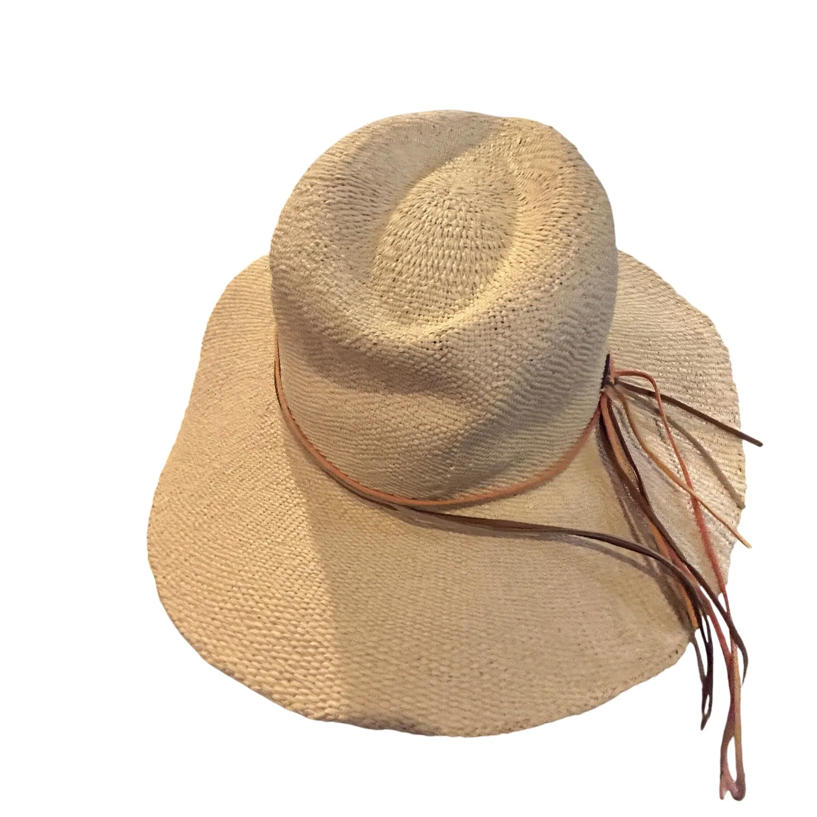 Sun n Sand Headwear Straw Hat Wide Brim Leather Band UPF 50+ Protection Tan - Image 4
