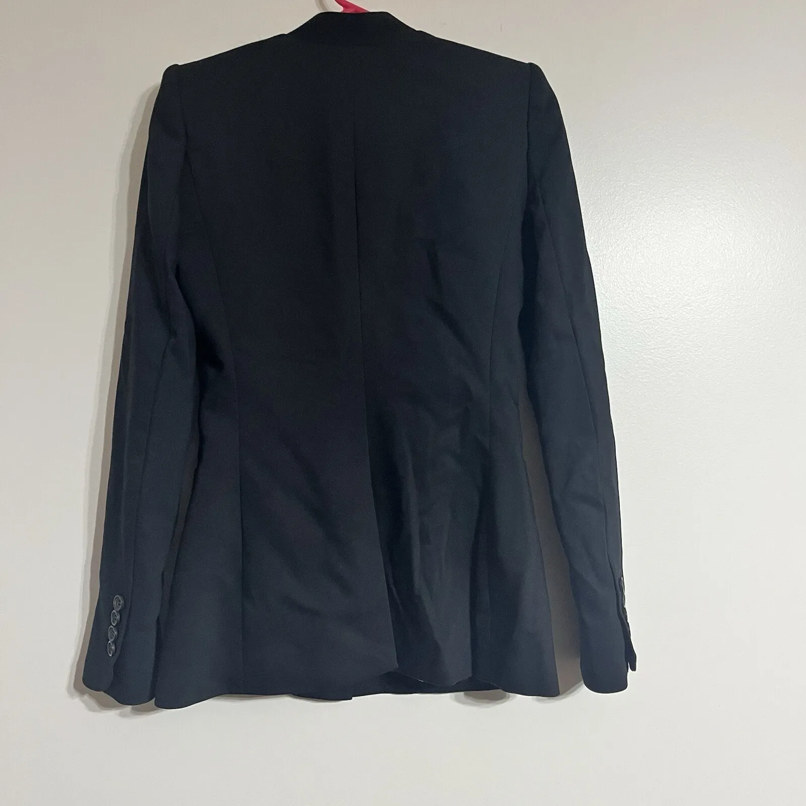 Women's Alice + Olivia Employed Collarless Blazer Suit Jacket Size 6 Black - Image 2