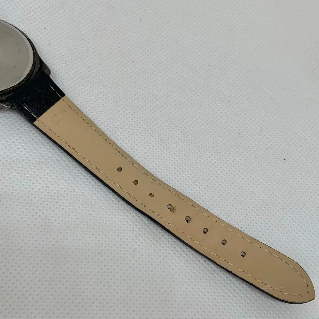 Ellen Tracy women watch black tone 35mm round case quartz analog running - Image 8