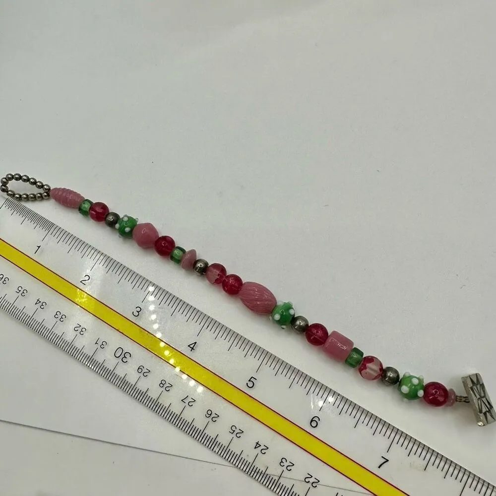 D.P. Limited pink and green beaded bracelet - Image 7