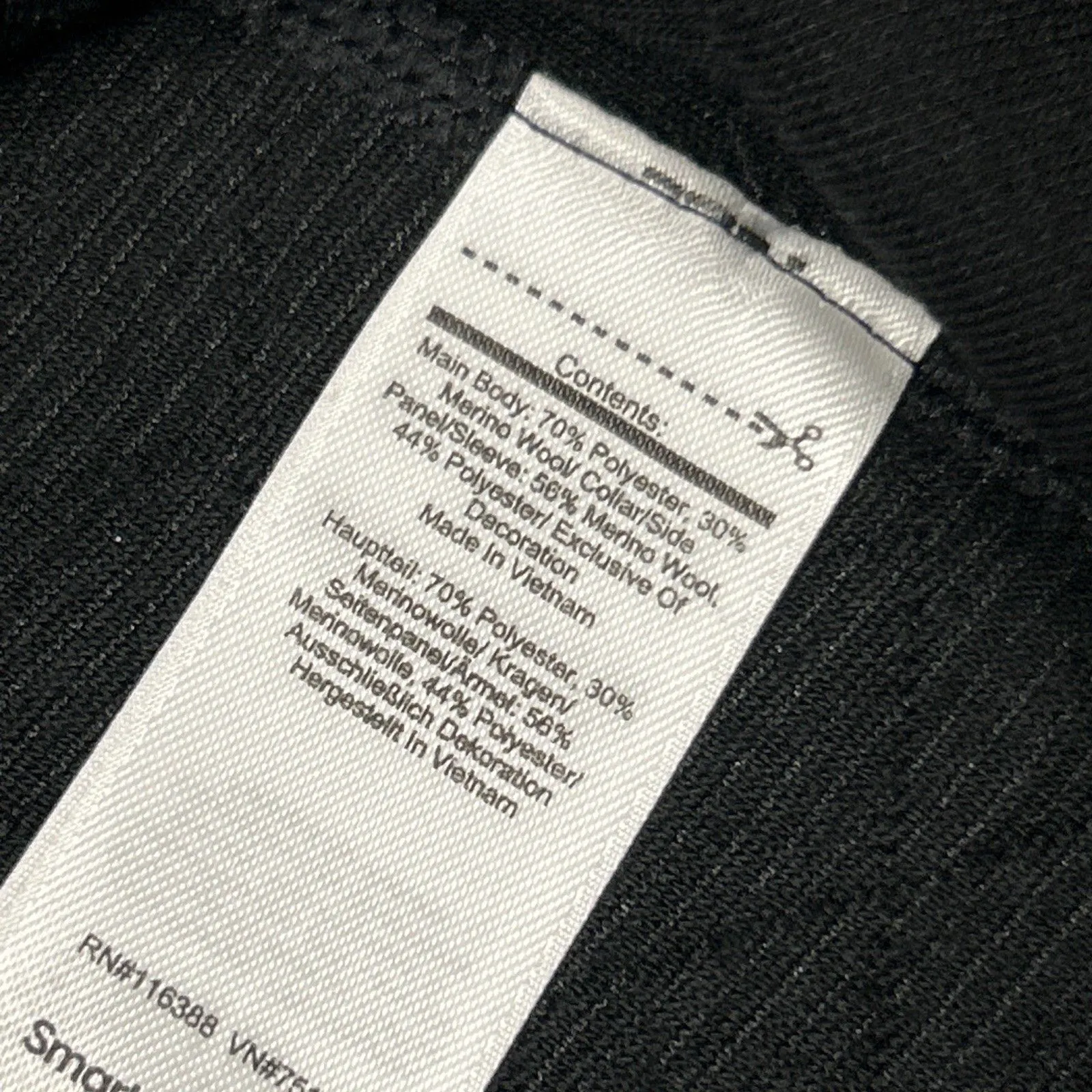 SmartWool Dress Womens XS Black Gray Diamond Peak Quilted Pockets Merino Wool - Image 7