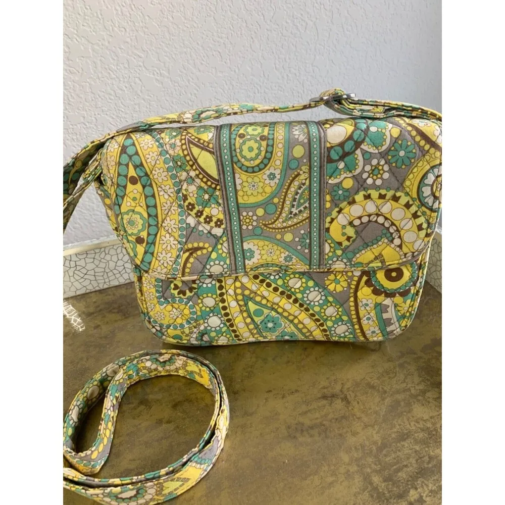 Lemon Parfait RETIRED Purse Small Yellow Quilted Crossbody Flap - Image 2