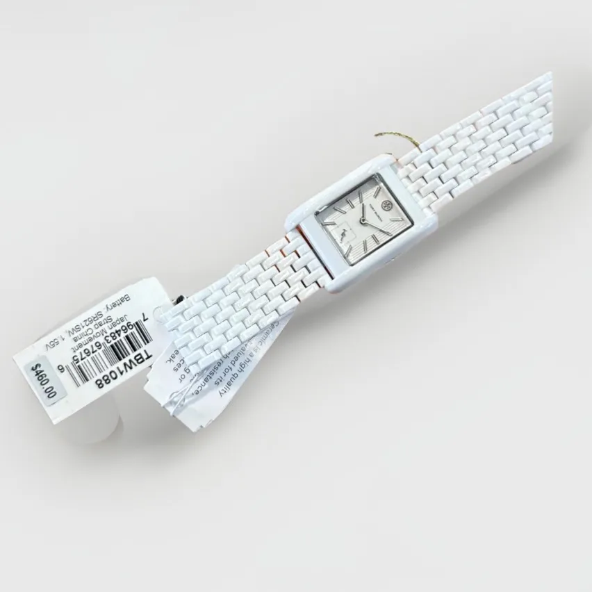 Tory Burch White Eleanor Watch Ceramic TBW1088 - Image 4