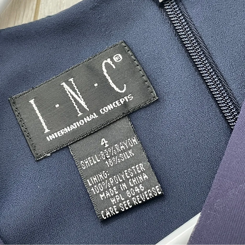 Whimsigoth Silk Dress vintage floral velvet midi womens Blue (size 4) dark fairy - Image 2