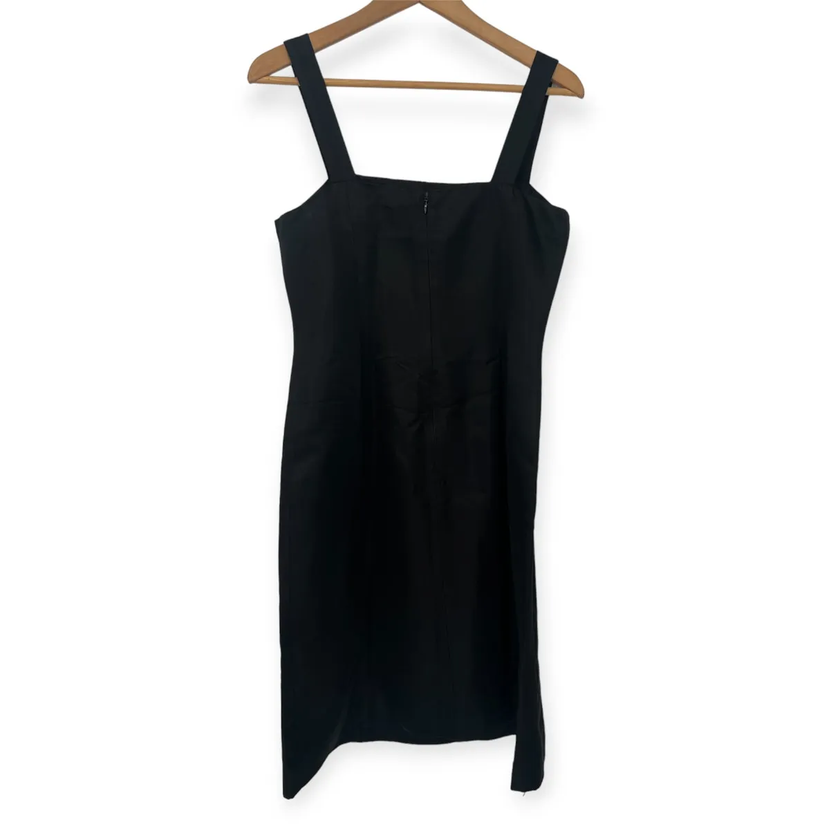 Isaac Mizrahi | 8 | VINTAGE 90's Minimalist Sleeveless Matte Satin Mini Dress - Image 4