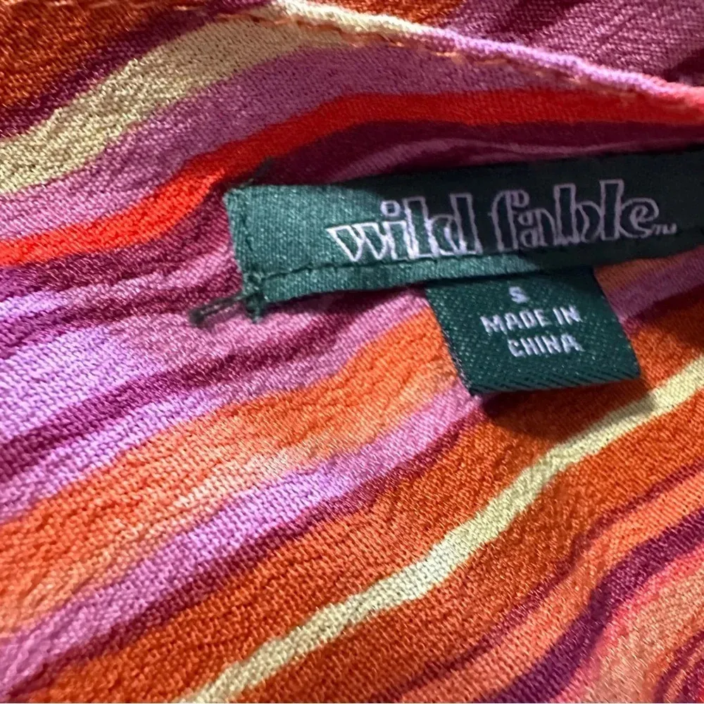 Wild Fable women's size small V-neck sleeveless orange midi dress - Image 4