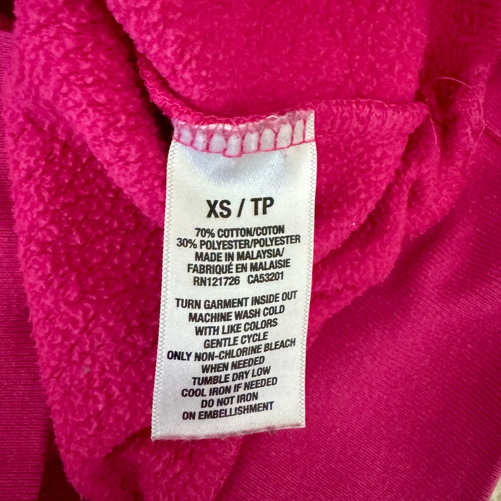 Aeropostale New York Pink sweatshirt Hoodie Glitter Logo XS Casual Lounge - Image 8