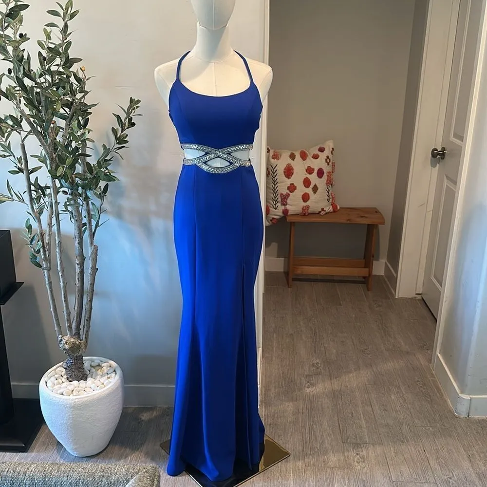 Nordstrom Speechless Spaghetti Strap Beaded Cut-Out Waist Long Dress New! - Image 2