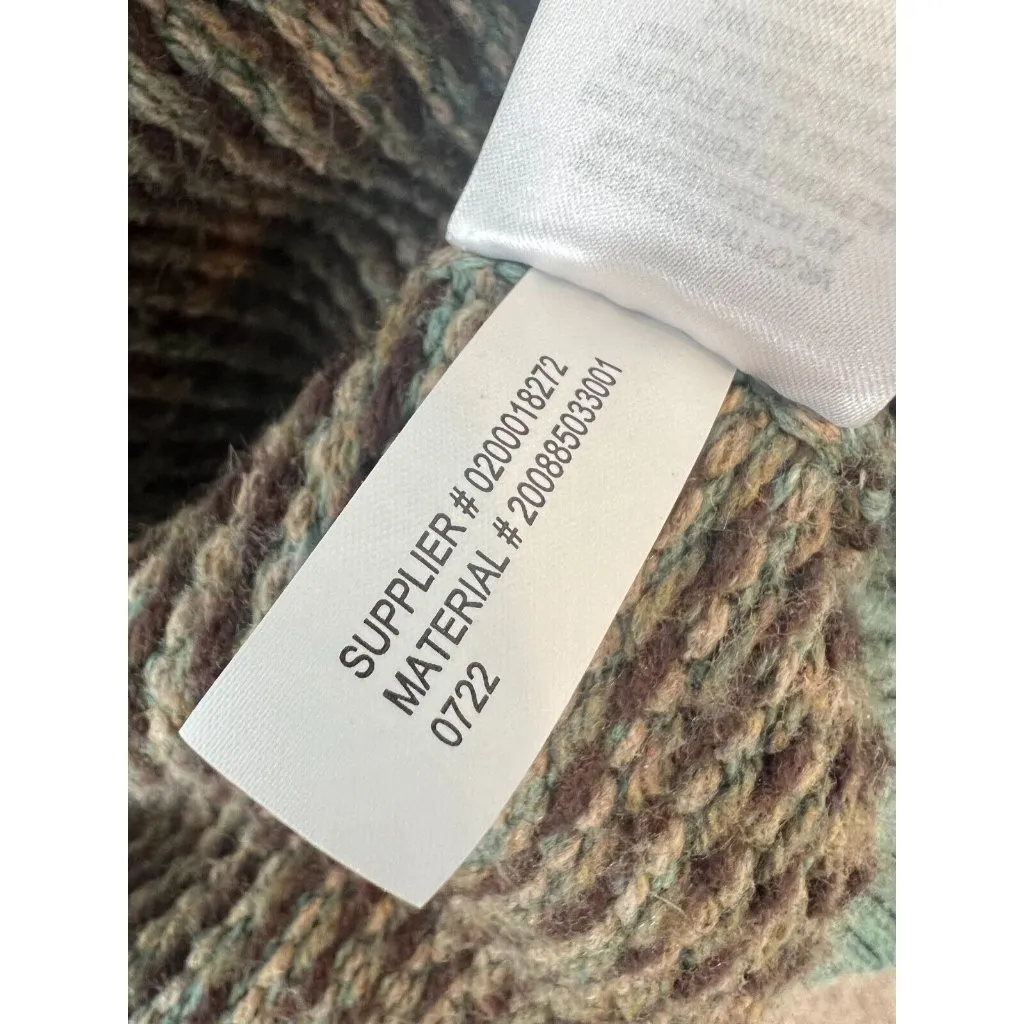 Ralph Lauren Wool Blend Sweater size Medium Black label Leather Elbow Patches Green - Image 5