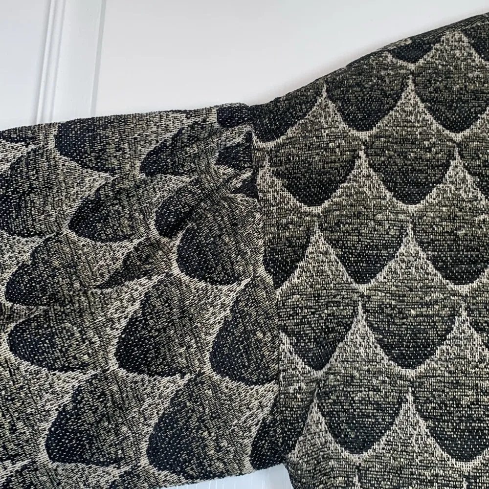 Virginia Johnson Jacket Dress Mermaid Fish Scales Black Gray XS EUC #VEG - Image 3