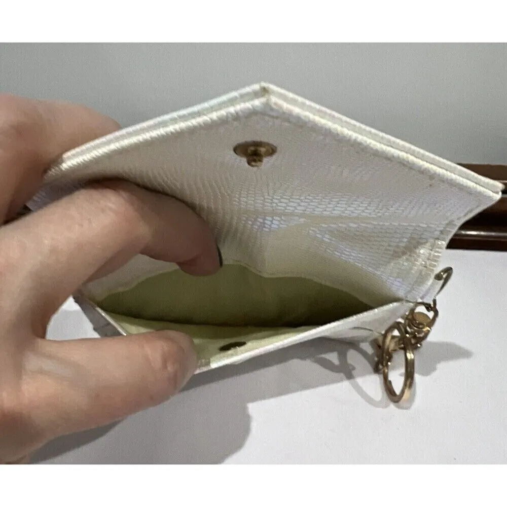Keyring Iridescent Envelope Wallet for Women White - Image 4