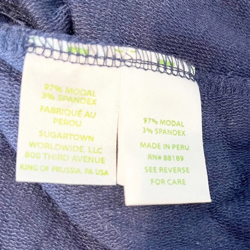 Lilly Pulitzer Luxletic Long Sleeve Waterfall Cardigan Sweater Navy Blue Small - Image 7