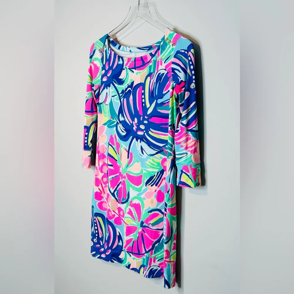 Lilly Pulitzer Sophie Exotic Garden Floral Tropical Print Knit Dress Size S - Image 6
