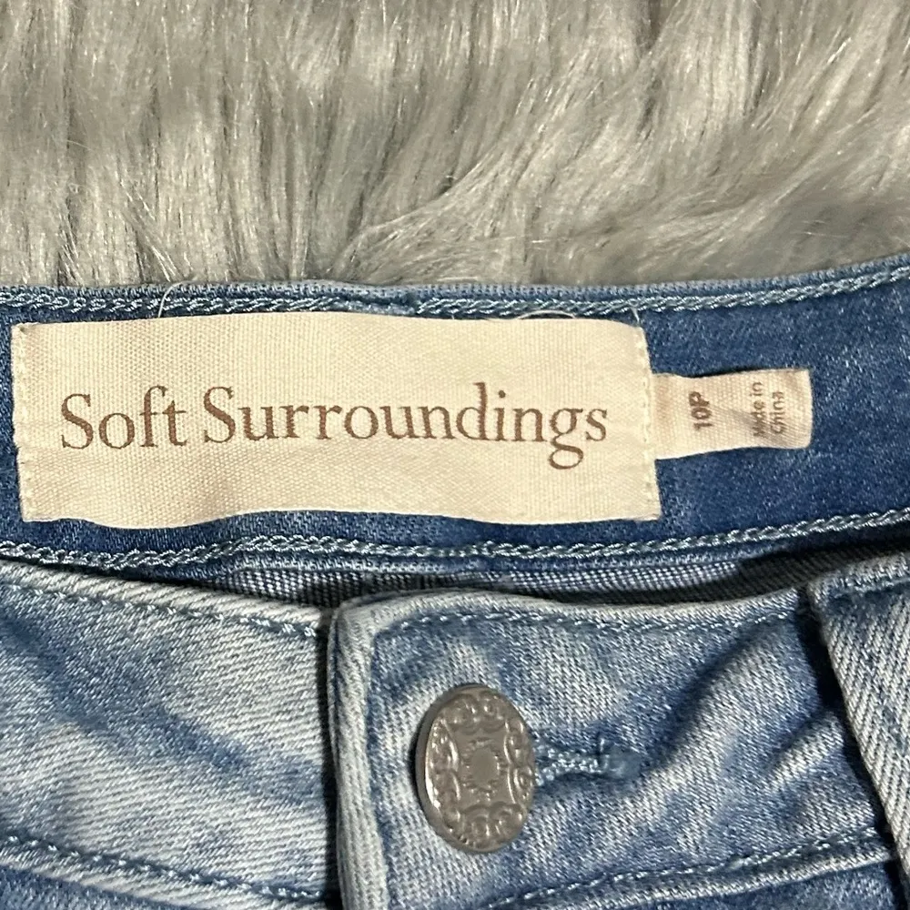 Soft Surroundings Ultimate Denim Straight Cropped Leg Jumeau Wash Jeans Size 10P - Image 5