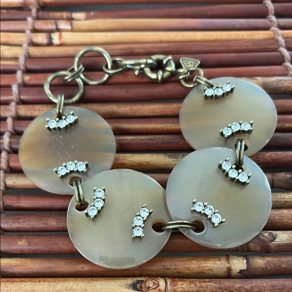 Silpada Gold and Cream Disc Bracelet KR Collection - Image 5