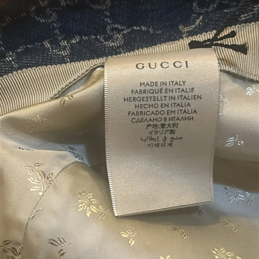 Gucci GG Denim Canvas Bucket Hat size L - Image 4