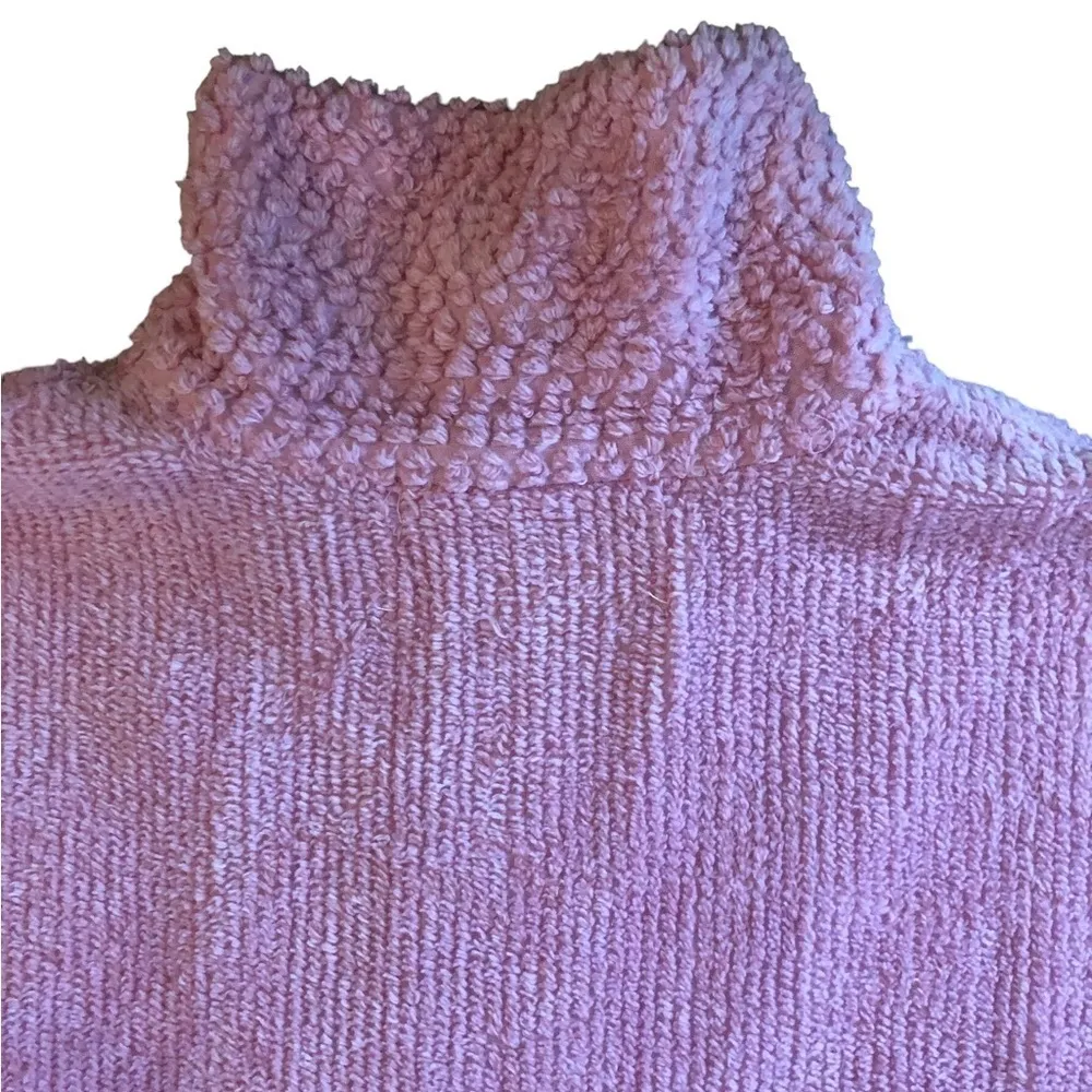 VTG Stan Herman Pink Cozy Chenille Bathrobe Sz. M Zip Up Large Pockets Round Hem Size M - Image 3