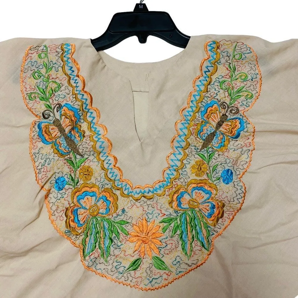 Floral Embroidery Tunic Festival Asian Mexican Hippie Boho Chic Artisan Top Size undefined - Image 4