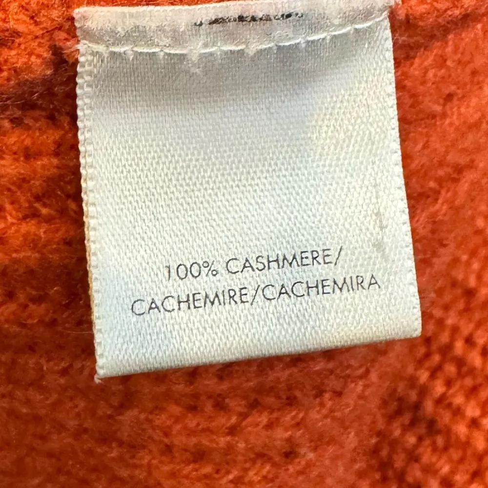 Ann Taylor Cashmere Ribbed Turtleneck Sweater -Rustic Barn Large - Image 5