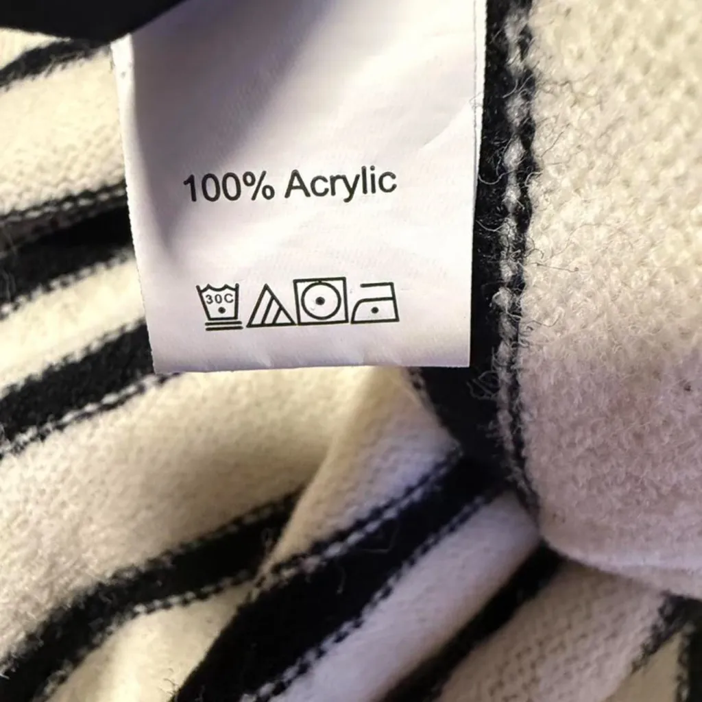 Emery Rose Orange and Black Striped Women's Sweater Size XL - Image 7