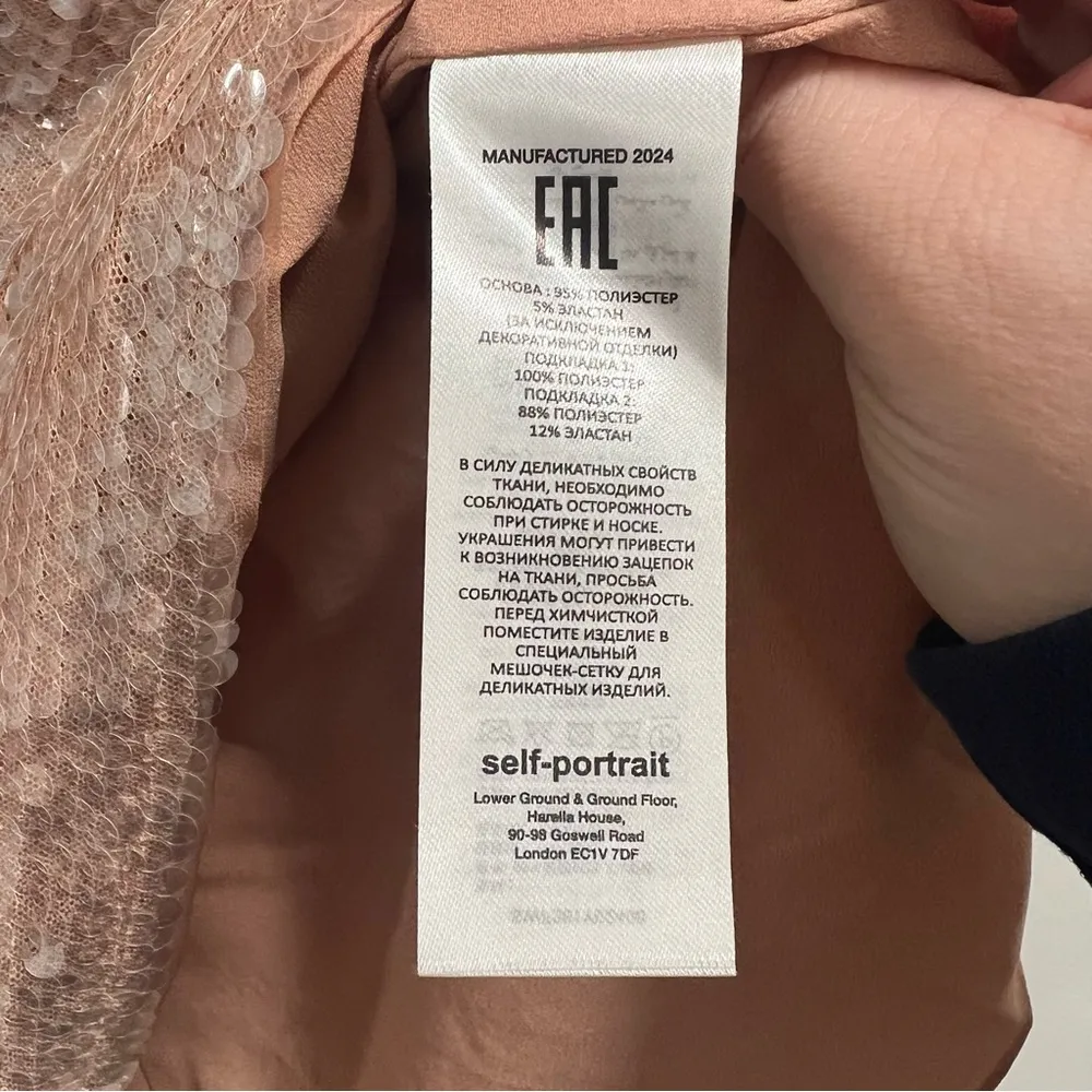 Long Sleeve Sequin Off Shoulder Mini Dress In Beige - Image 14