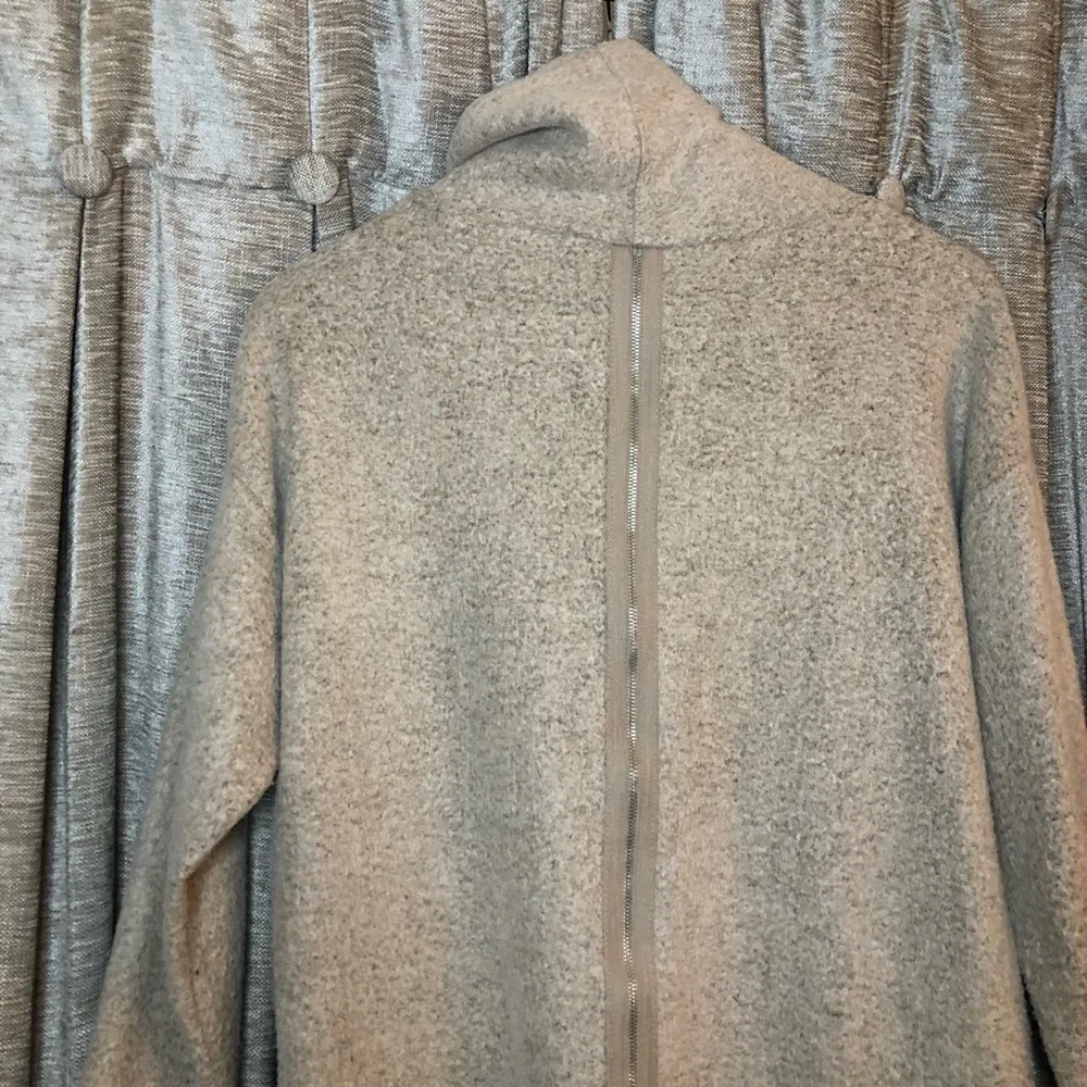 Soft Surroundings Tan Fleece Turtleneck Split Back Sweater Size Extra Small - Image 10