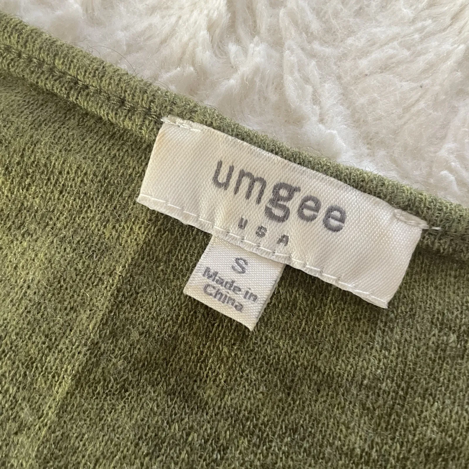 Umgee Lace Up Green Ruffle Sleeve Shortsleeved Small S Shirt Blouse Top Casual - Image 2