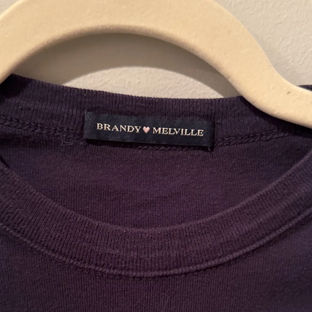 Brandy Melville  Classic Navy Short Sleeve Tee - Image 2