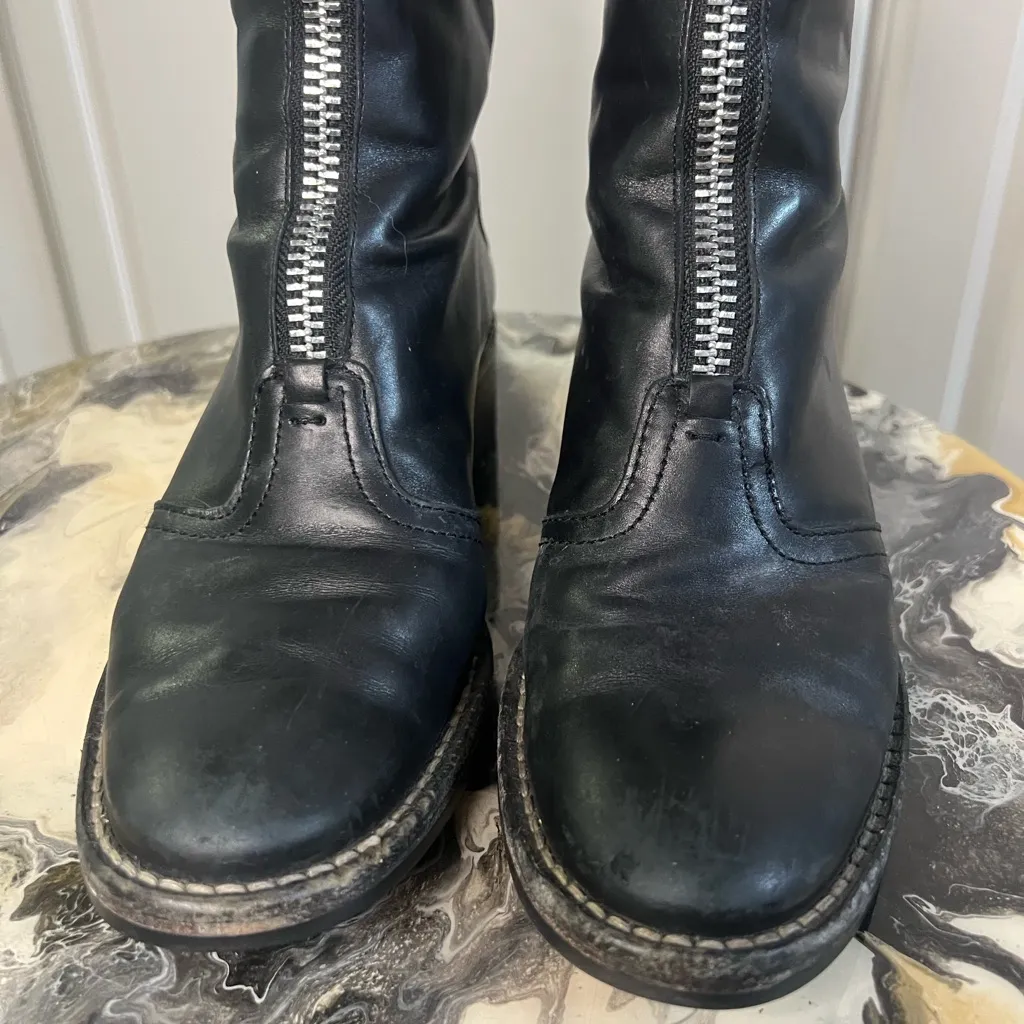 Cole Haan Black Leather Moto Biker Boot - Image 6