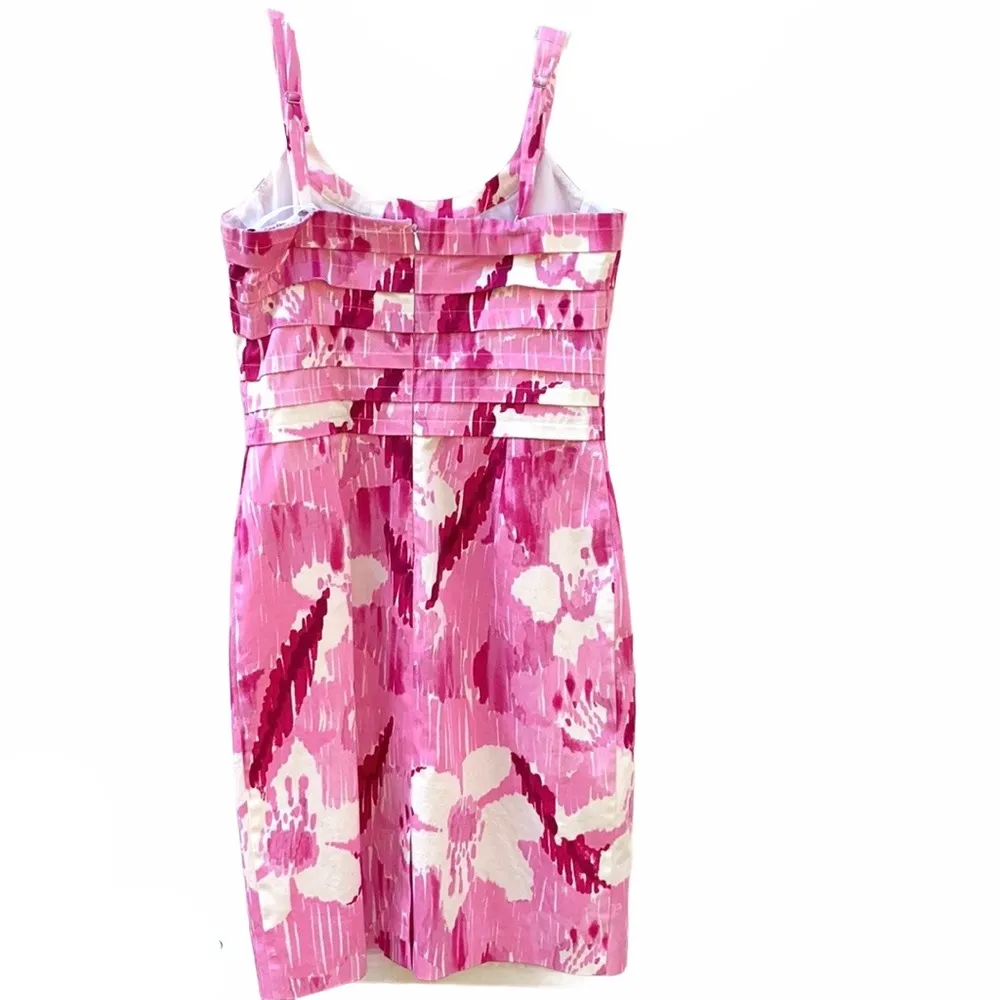 NWT Calvin Klein Womens size 6 pink pleated sleeveless spring floral party dress - Image 2