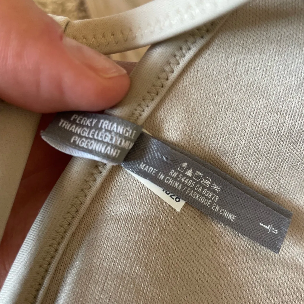 Aerie Womens Light Beige Perky Triangle Strappy Back‎ Bikini Set Size Large - Image 6