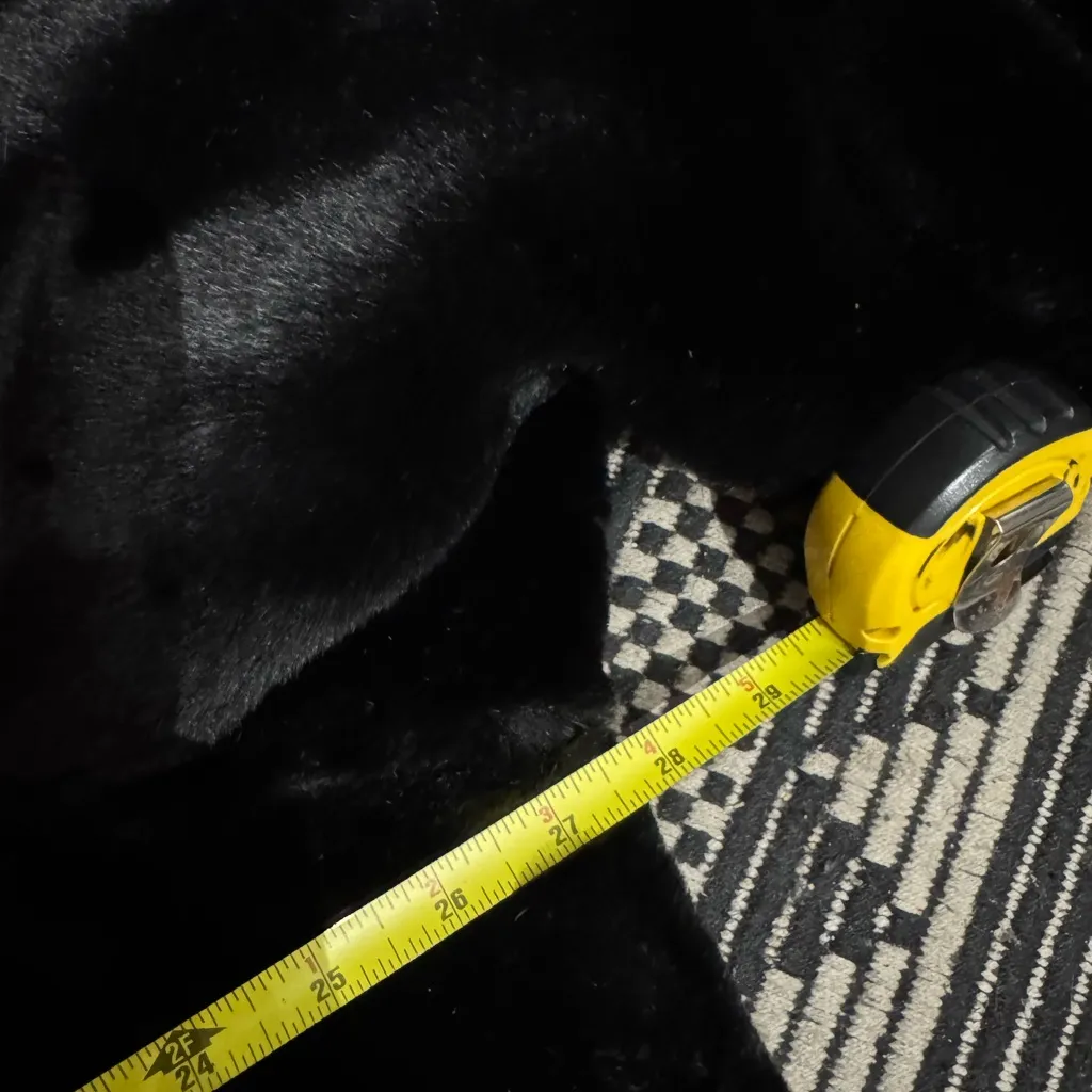 Marvin Richards Black Robe with Faux Fur Trim - Image 10