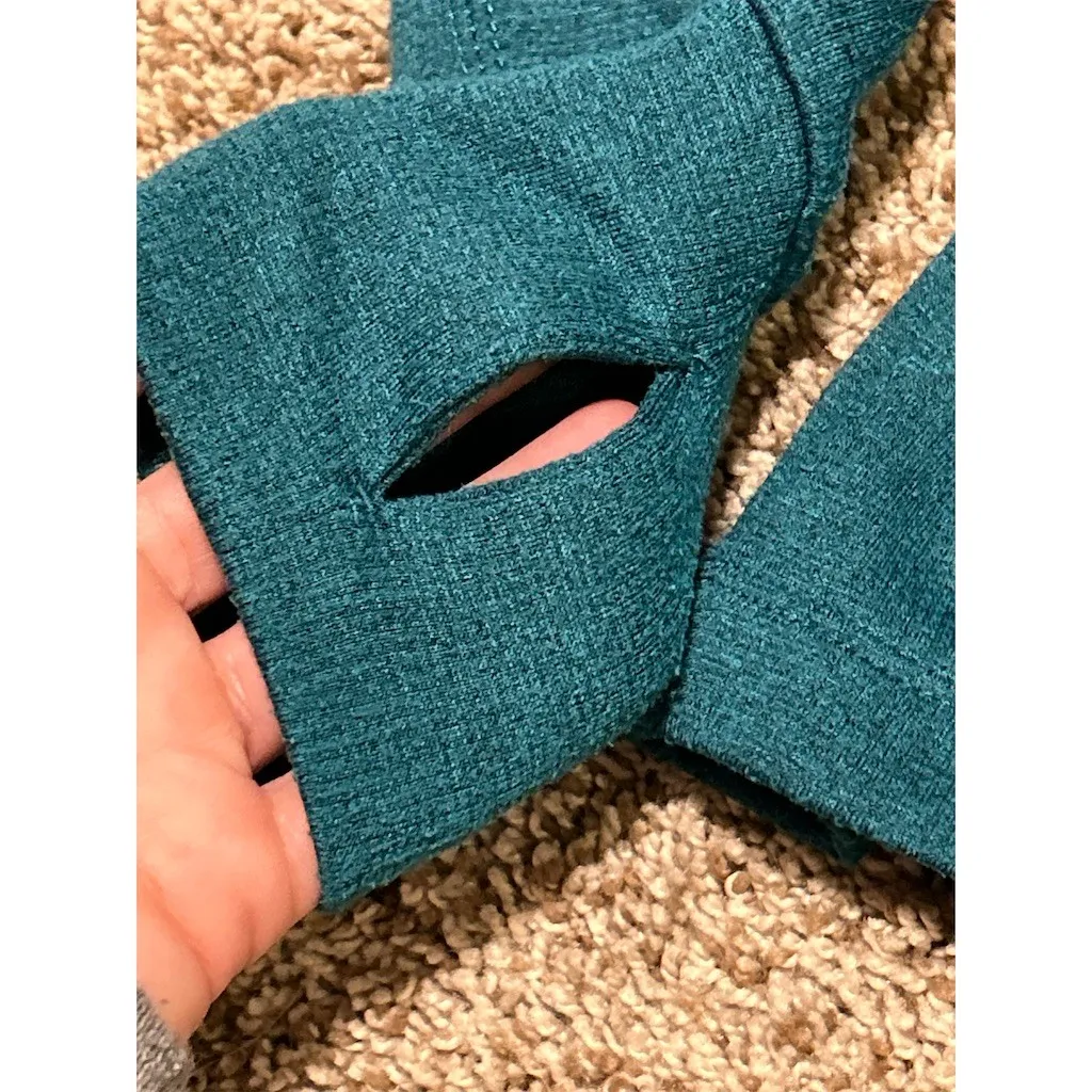 Mondetta Pullover Womens Size S Teal Quarter Zip Athletic Top Thumbholes - Image 6