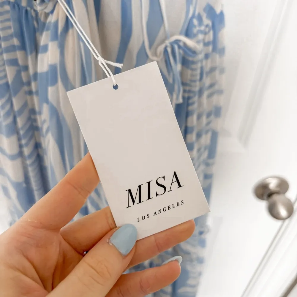 NEW MISA Los Angeles Kalita Dress Casablanca Blu Shell Maxi - Image 7