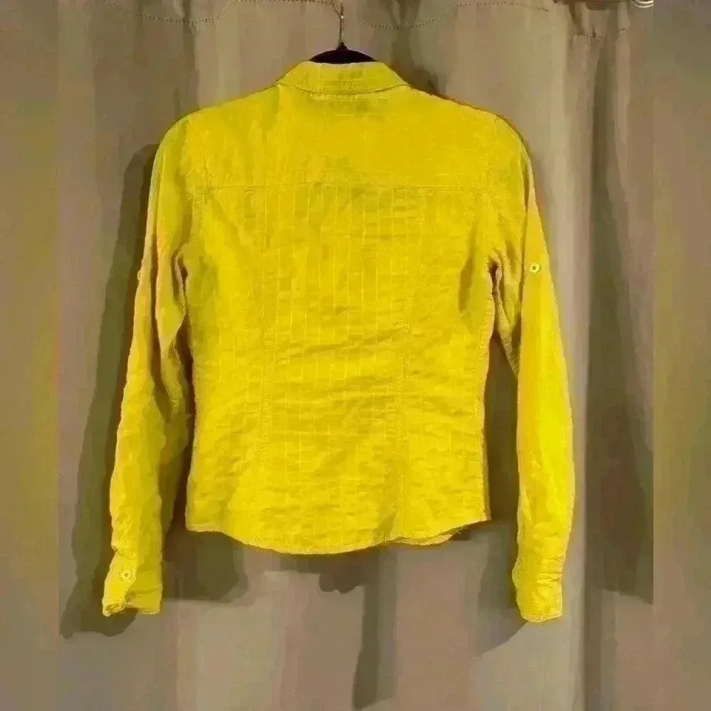Women’s Yellow Armani Exchange Button Down - Image 2