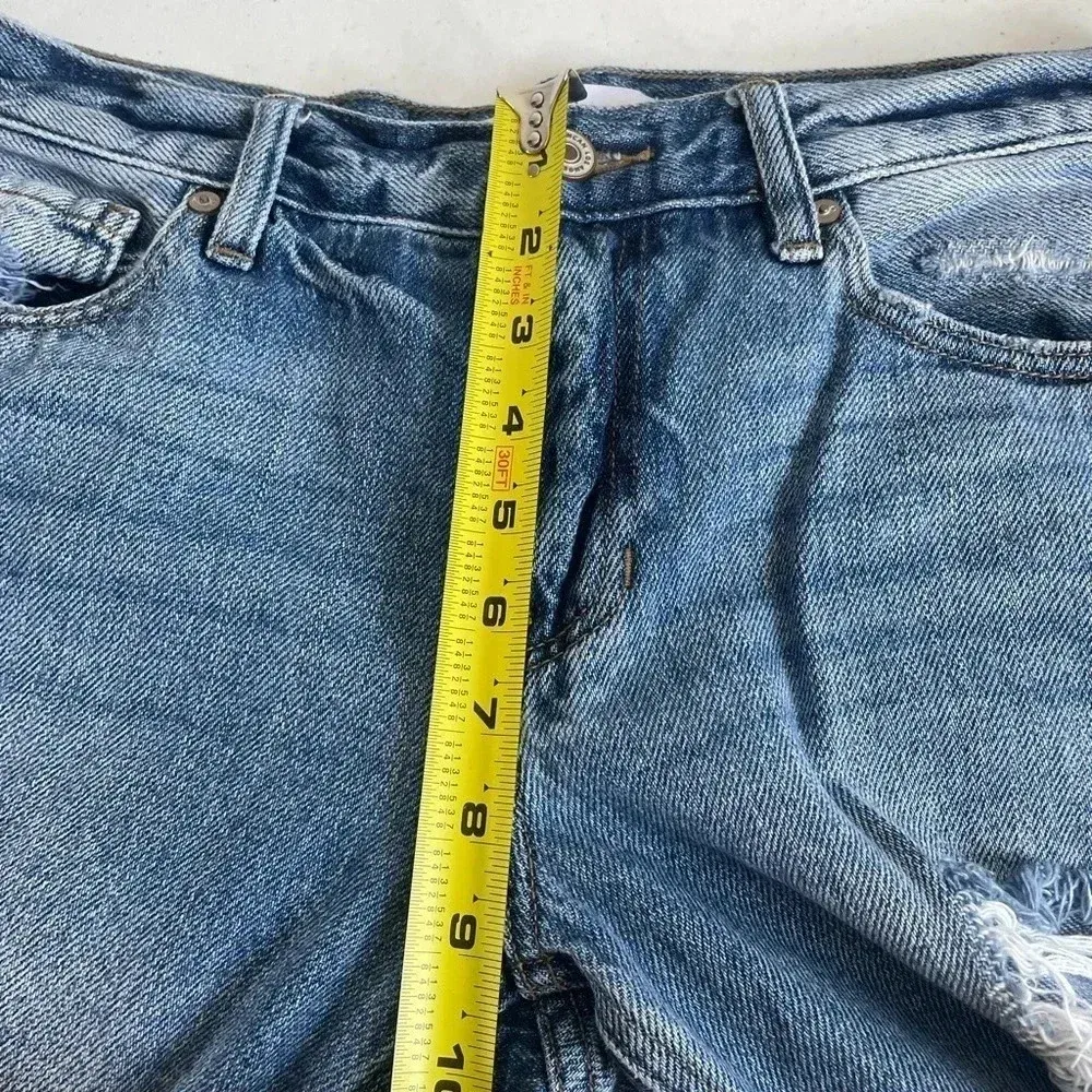 KANCAN Heavily Distressed Boyfriend Jeans Crop Size 7 27ā (Actual 31ā) Patch 084 Blue - Image 8