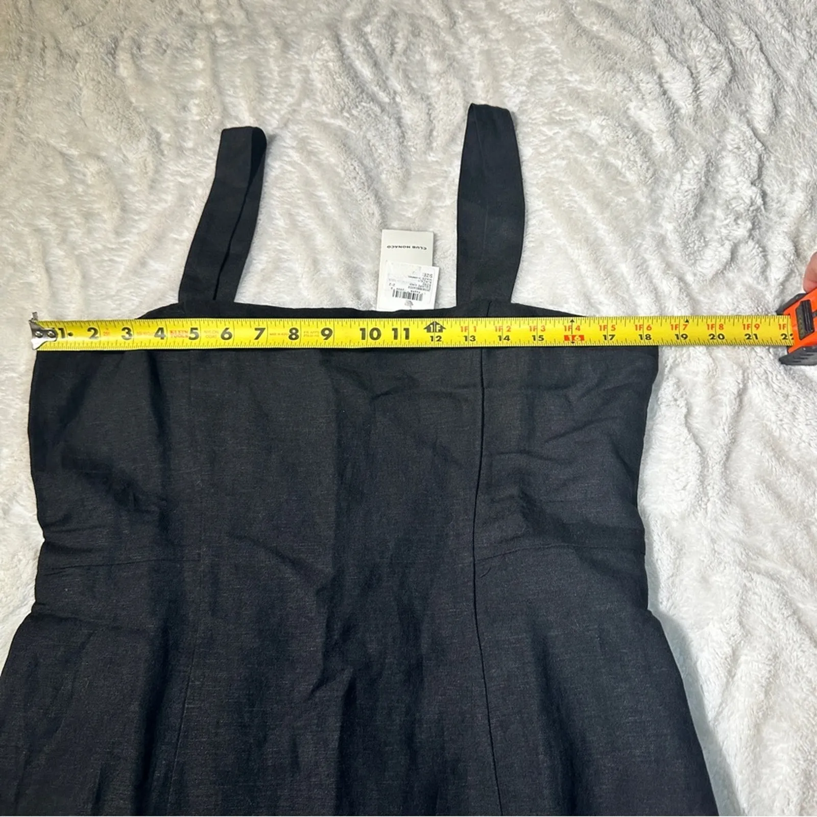 Club Monaco Size 10 Black Mini Dress NWT Lagenlook Heritage Neutral Old Money - Image 8