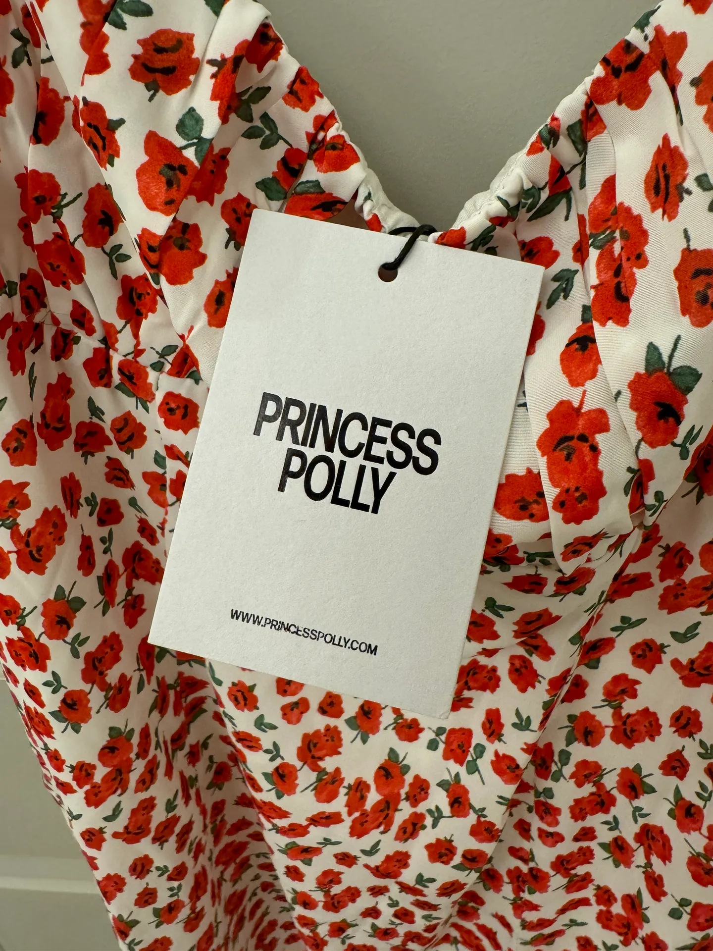 Red Floral Dress - Image 6