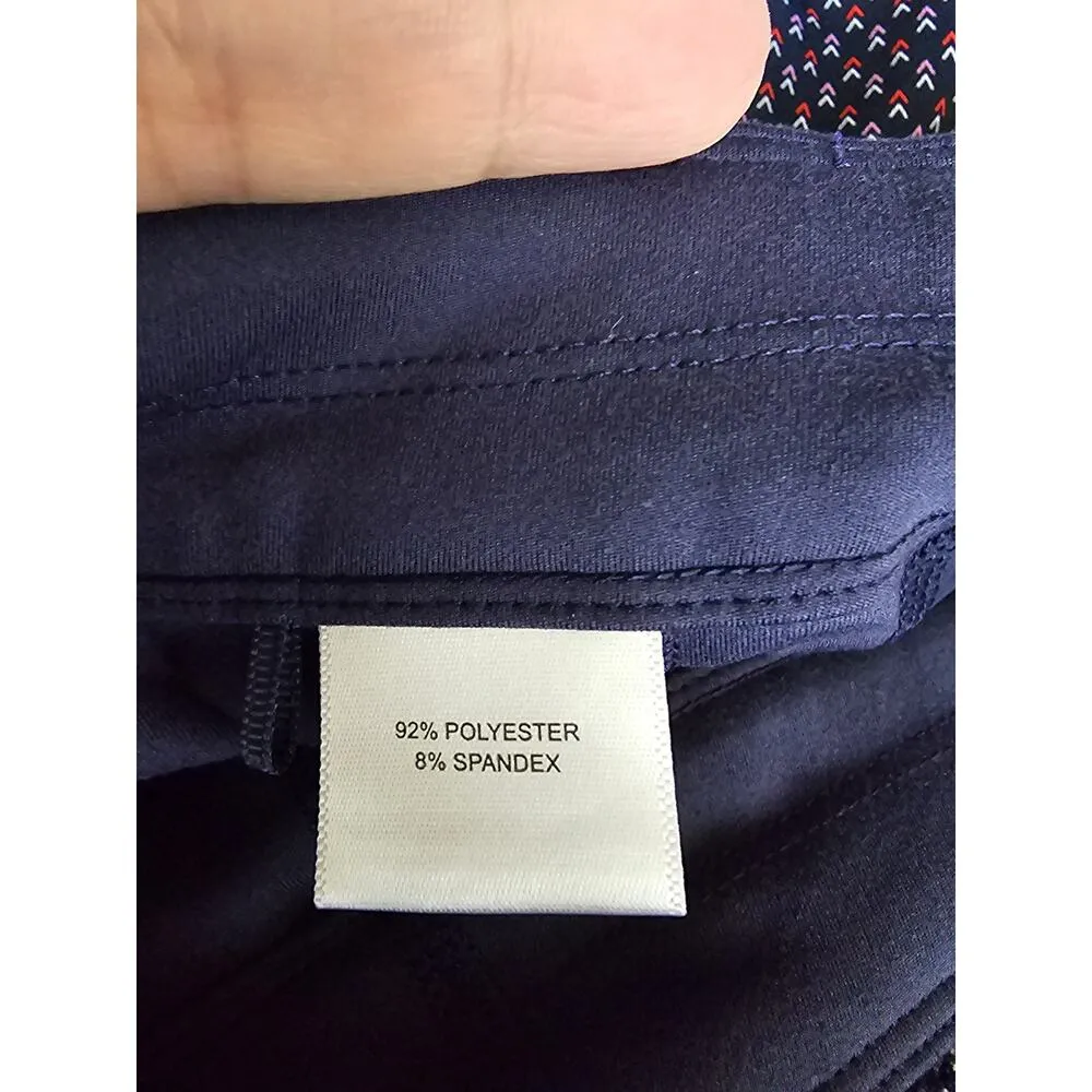 PETER MILLAR Women's Performance Deco Star Laura Wrap Golf Skort Sz XSMALL Navy - Image 8