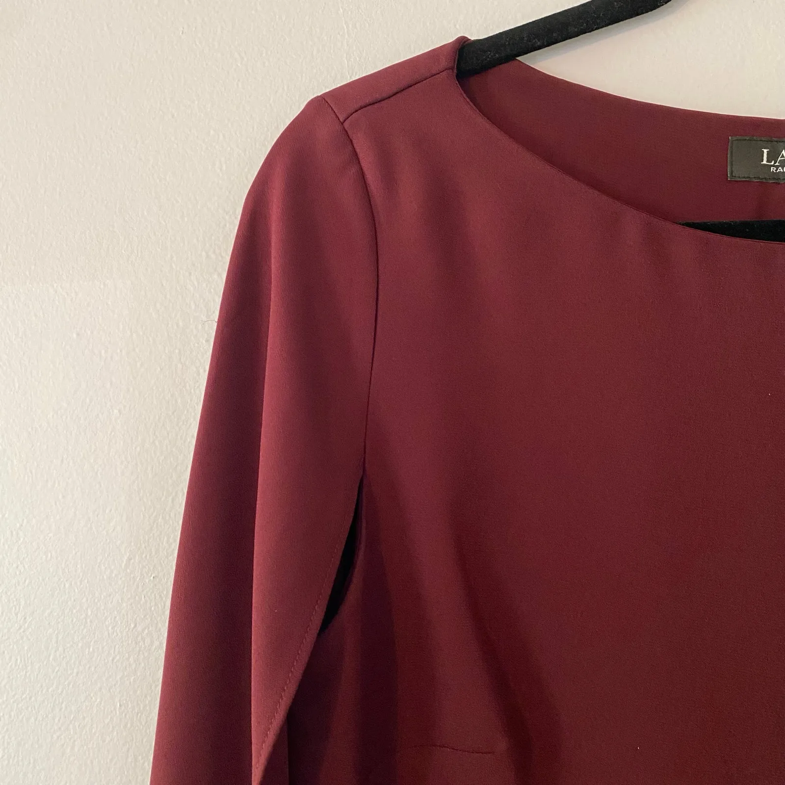 NWT Lauren Ralph Lauren Purple Cape Georgette Cocktail Dress Women's size 8 - Image 5