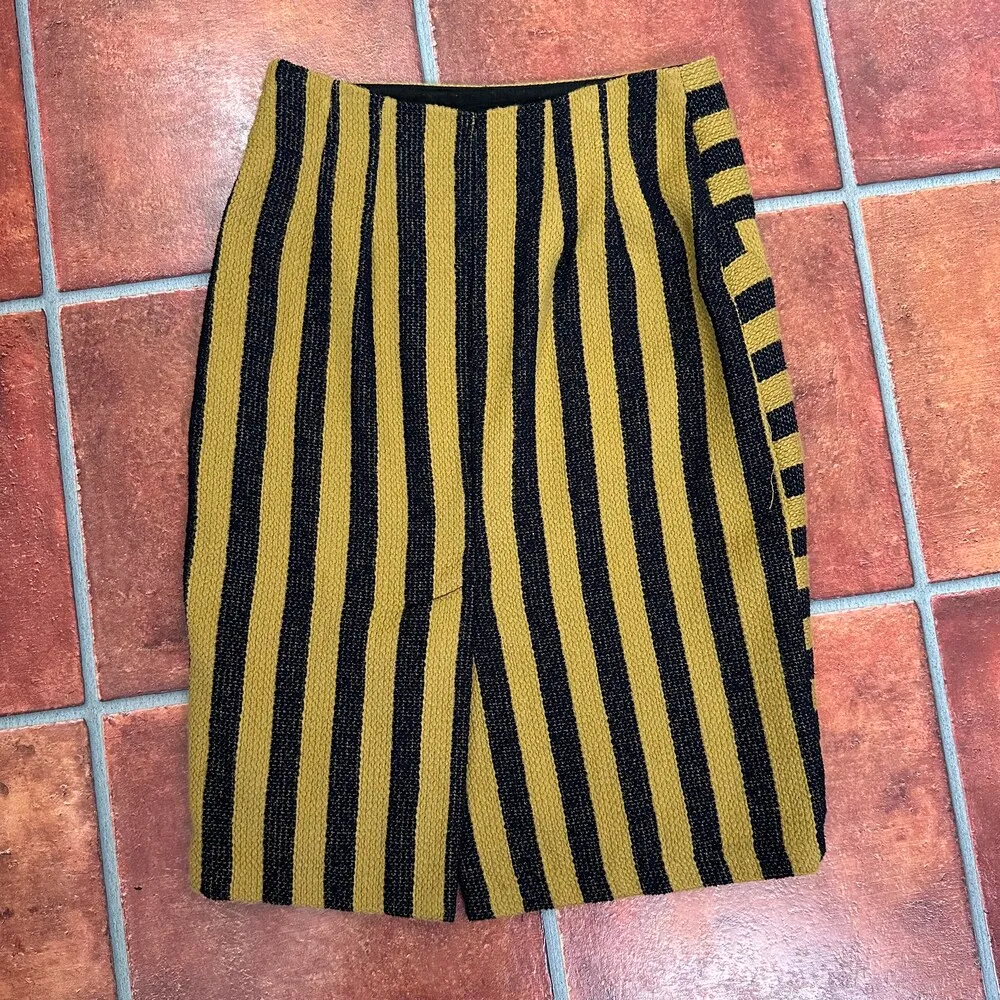 NWT Eva Franco Chevron Striped Woven Skirt Size 6 - Image 9