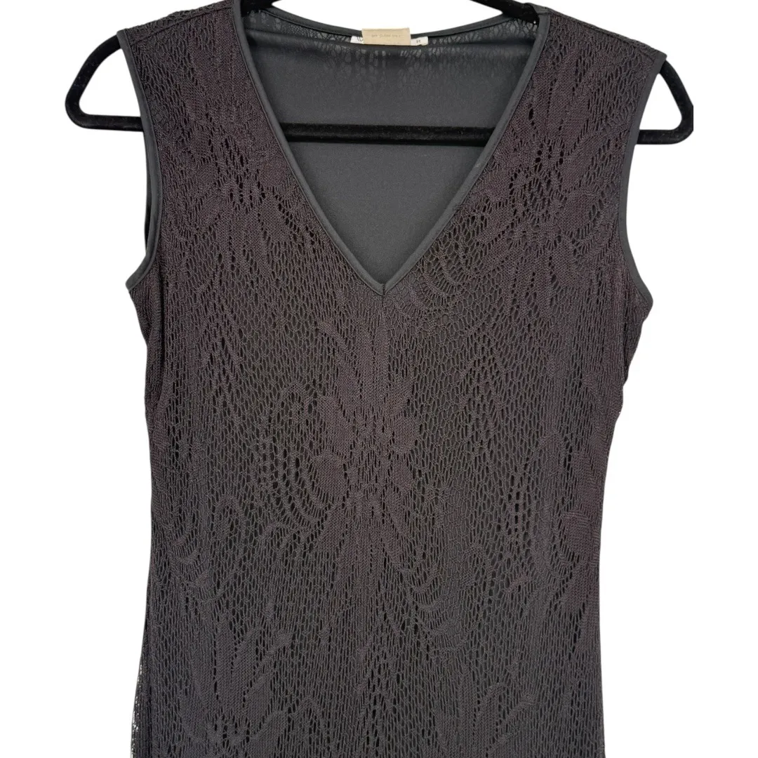 Windsor Black All Over Lace Sleeveless Maxi Dress Size Medium Fairy‎ Whimsigoth - Image 9