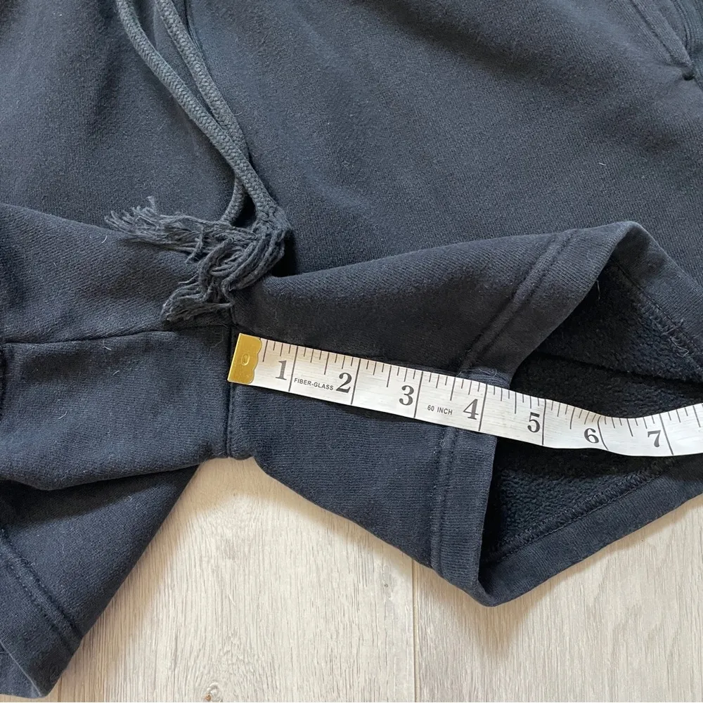 TNA Sweat Shorts cozy af fleece womens Black (small) loungewear casual aritzia - Image 3