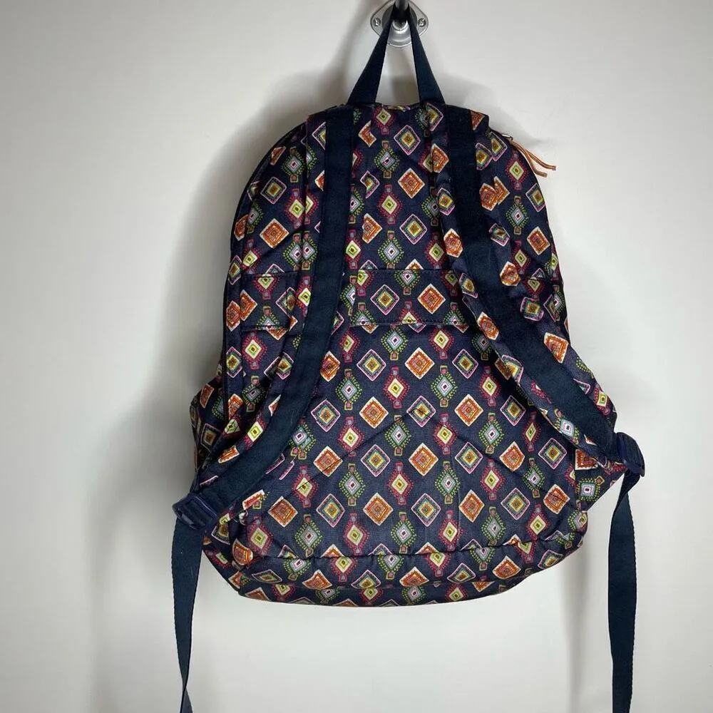Vera Bradley Essential Large Backpack Resort Medallion Blue Diamond Patterned - Image 5
