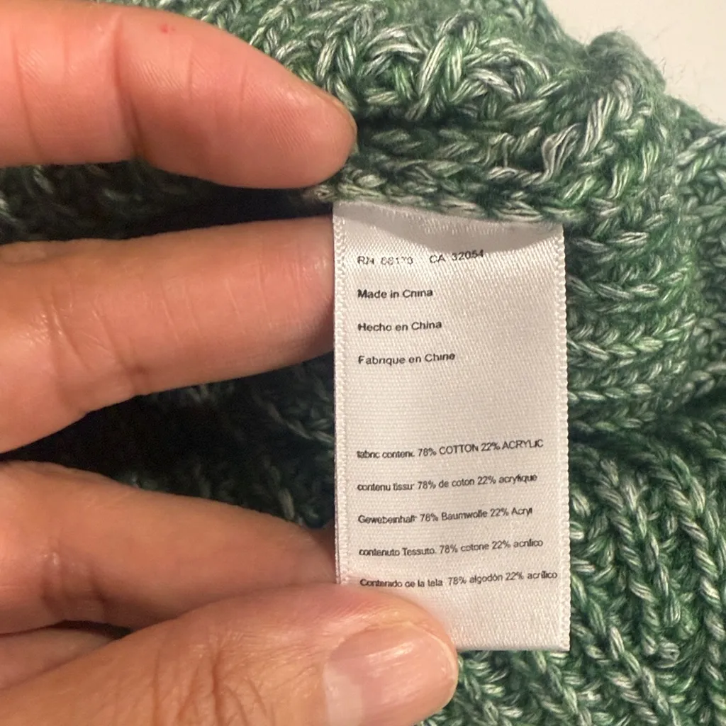 Green Sleeveless Knit Sweater Vest Small - Image 4